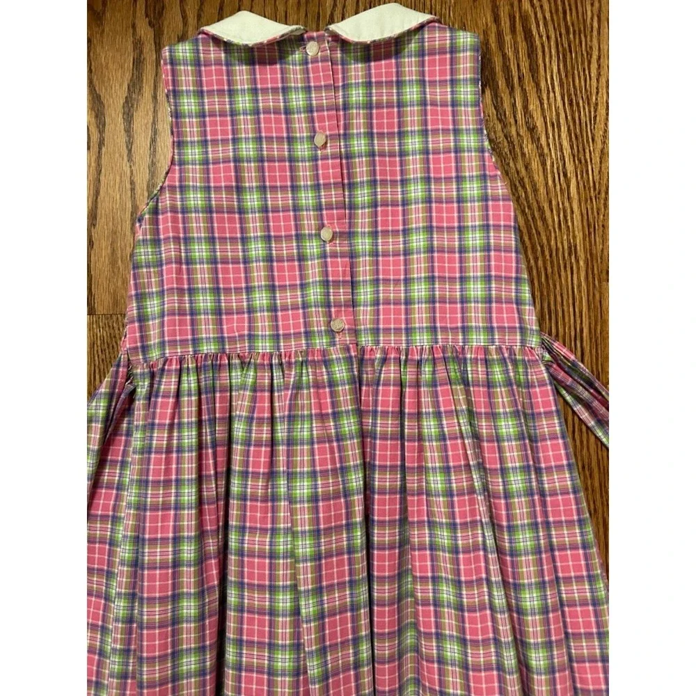 Ralph Lauren Girls Plaid Dress Rare Find size 5 Sleeveless 100% Cotton